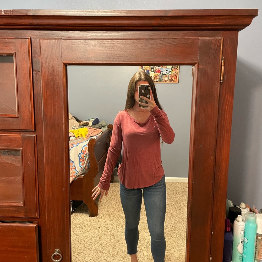 Dark pink American Eagle soft and sexy long sleeve